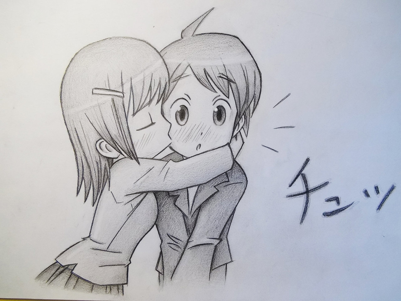 Anime Boy And Girl In Love Sketches