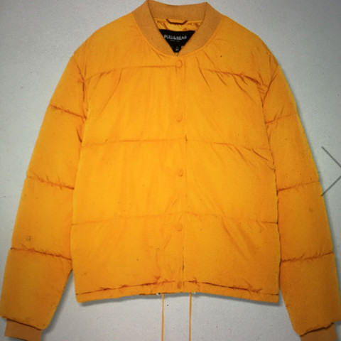 Gelbe Jacke - (Winter, Jacke, Schnee)