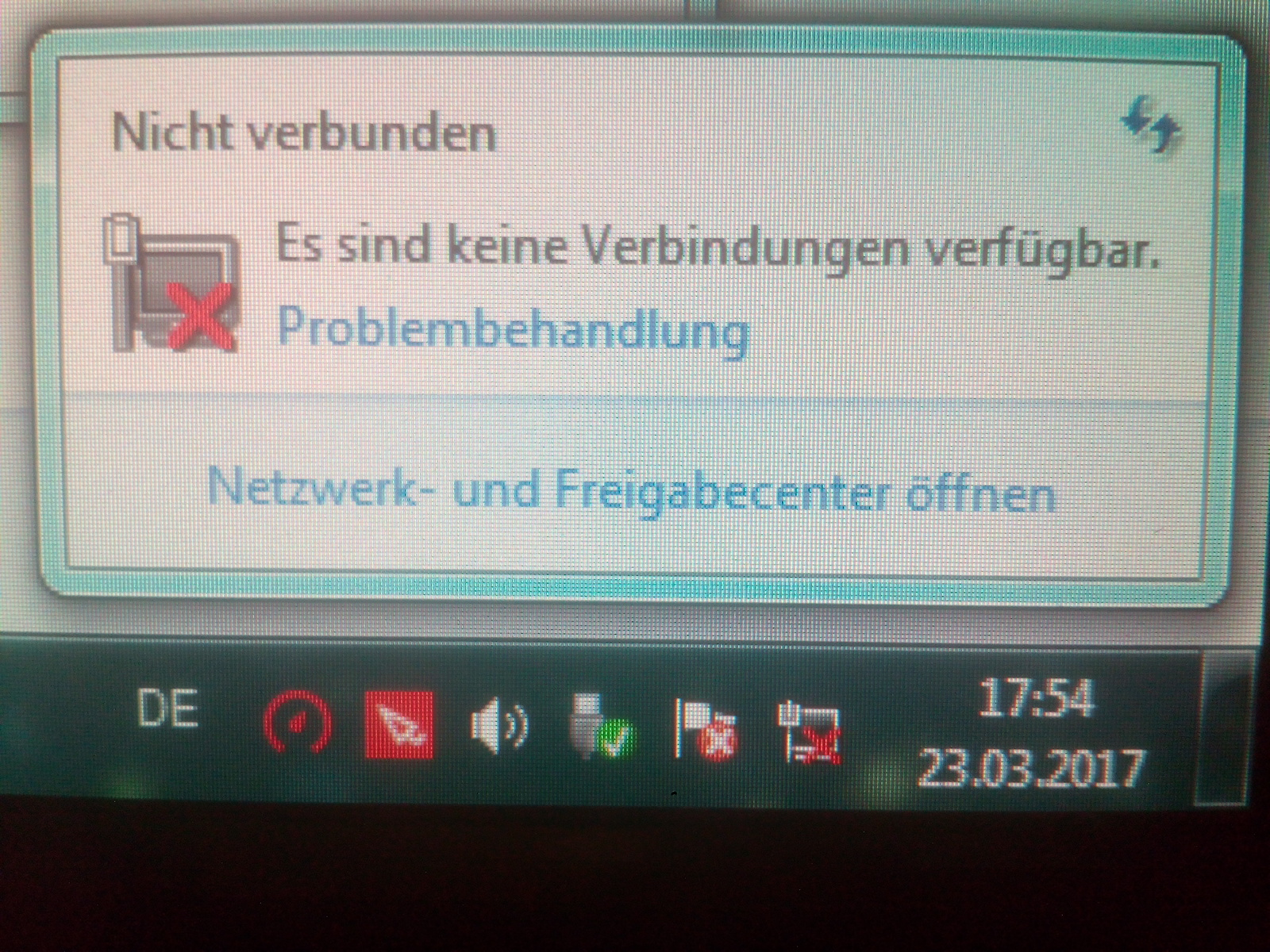 Wlan funktioniert nicht Mehr! Es sind keine verbindungen verfügbar(Mit Rotem X am Icon