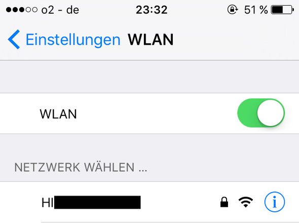 Mein WLAN (etwa ca. 5 Meter entfernt); sollte sich immer automatisch verbinden - (Handy, Technik, iPhone)
