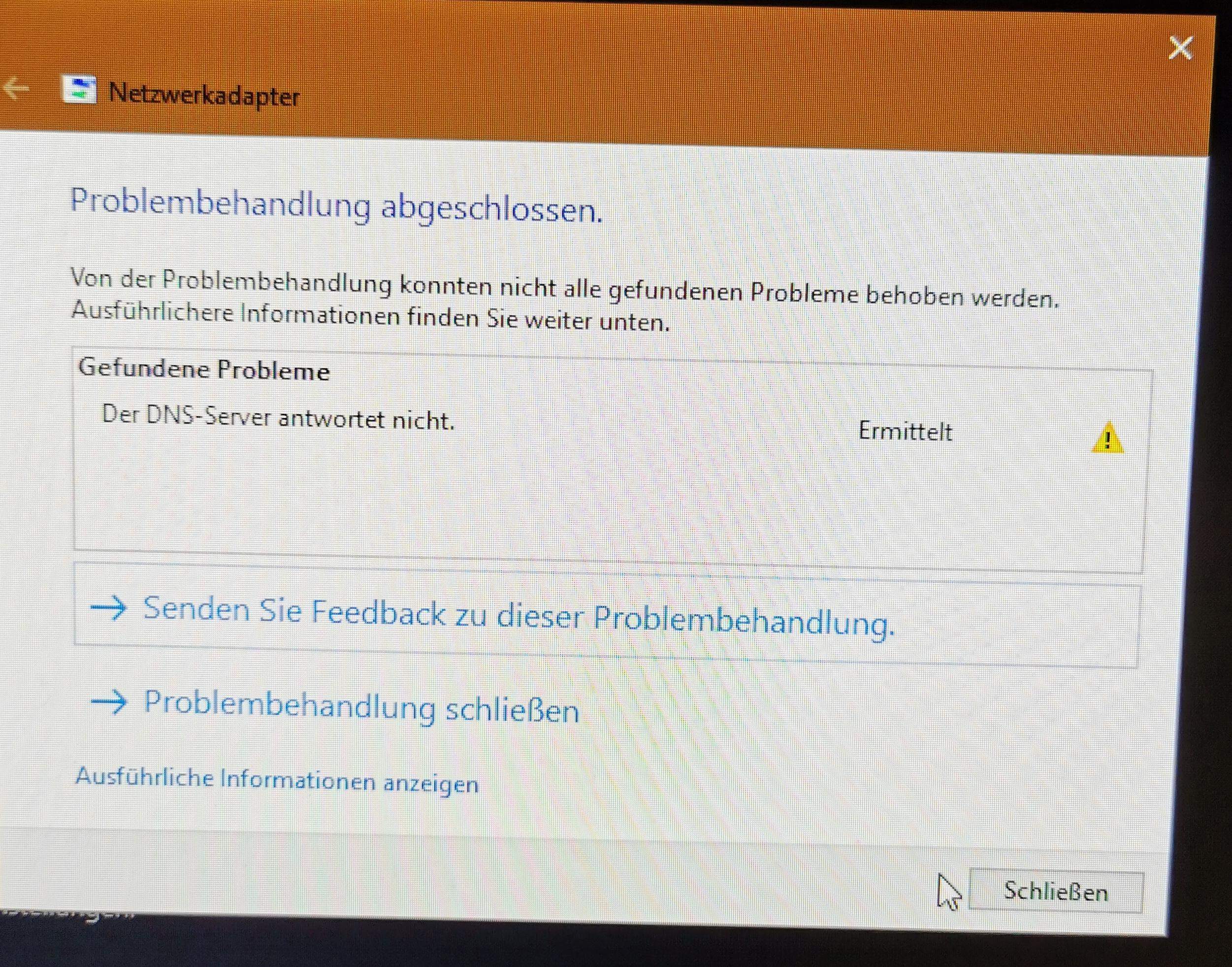WLAN und LAN klappt nicht trotz vorhandener Verbindung?