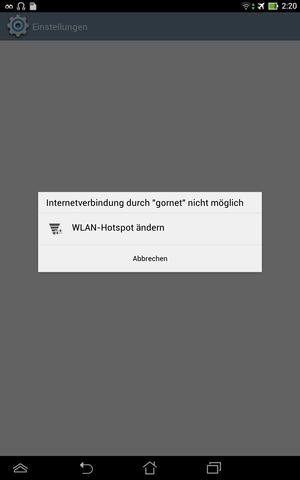 das scheint jedes mal auf, wenn die Verbindung abbricht - (WLAN, Tablet)