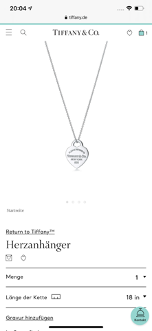 Wo befindet sich die Gravur bei dem „Return to Tiffany“ Herzanhänger?