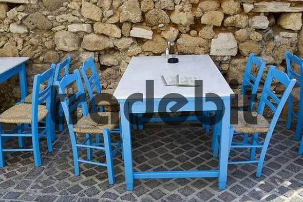Griechische Möbel - (Möbel, Griechenland, blau)