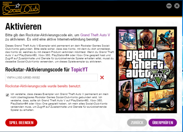 Aktieviereungs Key - (GTA V, GTA, Rockstar Games)