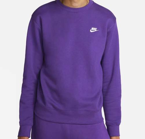 Wo finde ich das Nike Club Fleece Crew Sweatshirt in Lila?