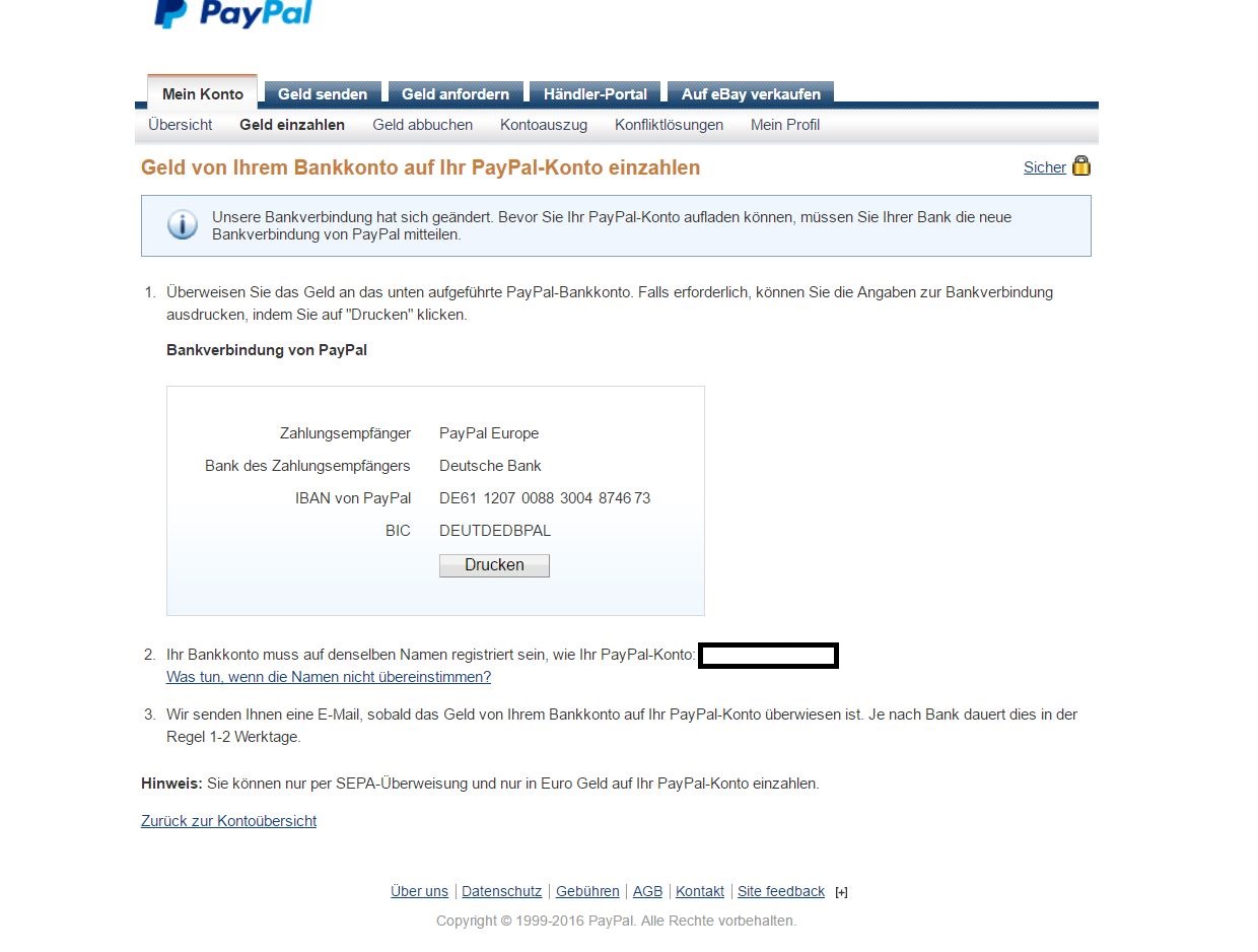 Paypal Konto Geld Einzahlen
