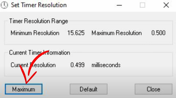 Wo finde Ich die Set timer Resolution Einstellung? (Computer, Technik, PC)