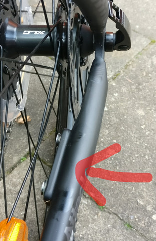 Die Halterung für den Fahrradständer - (Fahrrad, Mountainbike, Ständer)