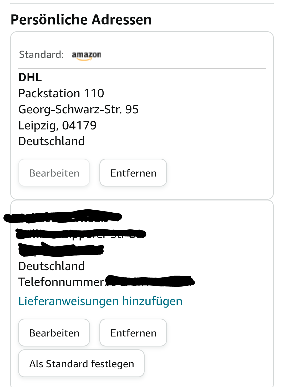 Wo gebe ich bei Amazon die Postnummer an? (Post, Versand, Bestellung)