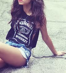 Top mit Seitenausschnitt - (Mode, Top, Jack Daniels)