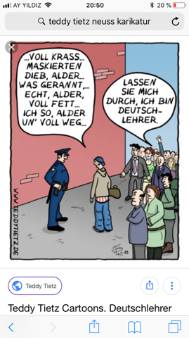 Wo ist die Pointe in dieser Karikatur? (Deutsch)