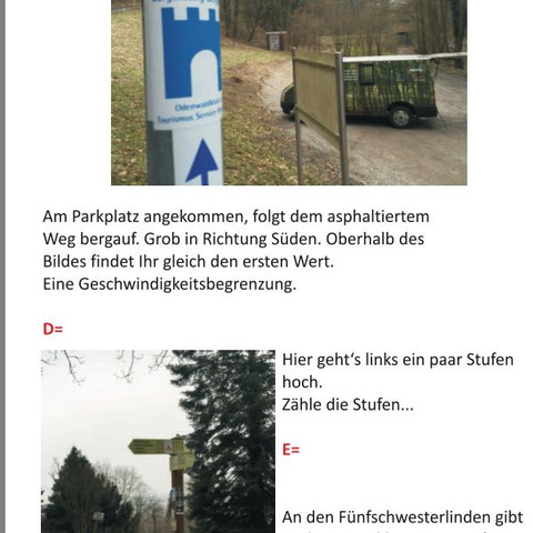 Dass ist der Parkplatz von dem wir denn Ort wissen müssen - (Geocaching, Geokrafi)