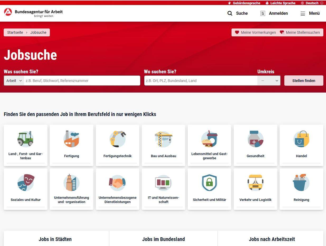 Wo ist Jobbörse gegangen? (Computer, Arbeitsagentur für Arbeit)