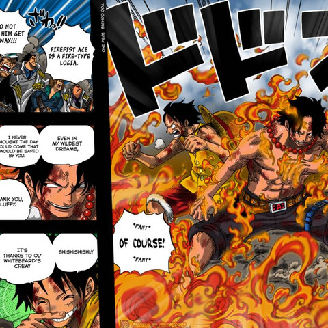 Ace und Luffy (Marineford Arc) - (Manga, One Piece)