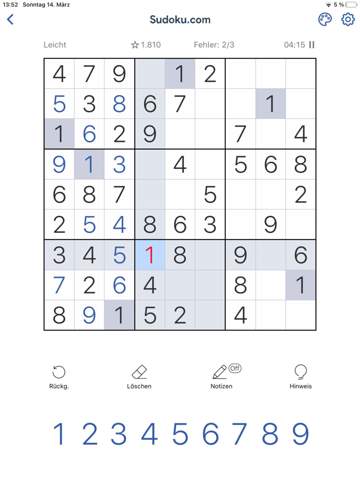 Wo liegt der Fehler beim Sudoku?