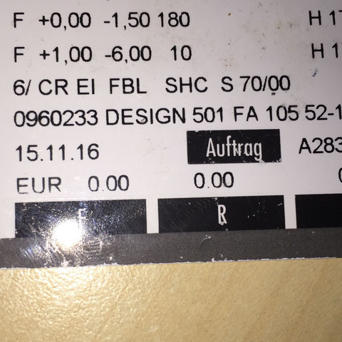 Wo steht auf dieser Karte mein Dioptrien wert (siehe Bild)? (Augen Wo steht auf dieser Karte mein Dioptrien wert (siehe Bild)? (Augen