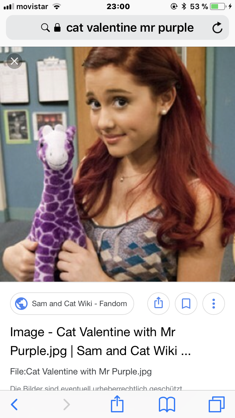 purple giraffe stuffed animal from sam and cat