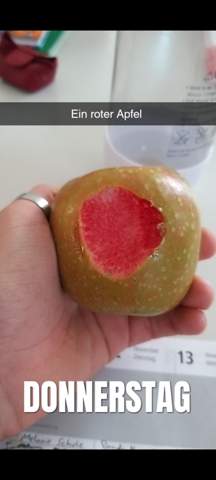 Woher bekomme ich grüne Äpfel mit rotem Fruchtfleisch?