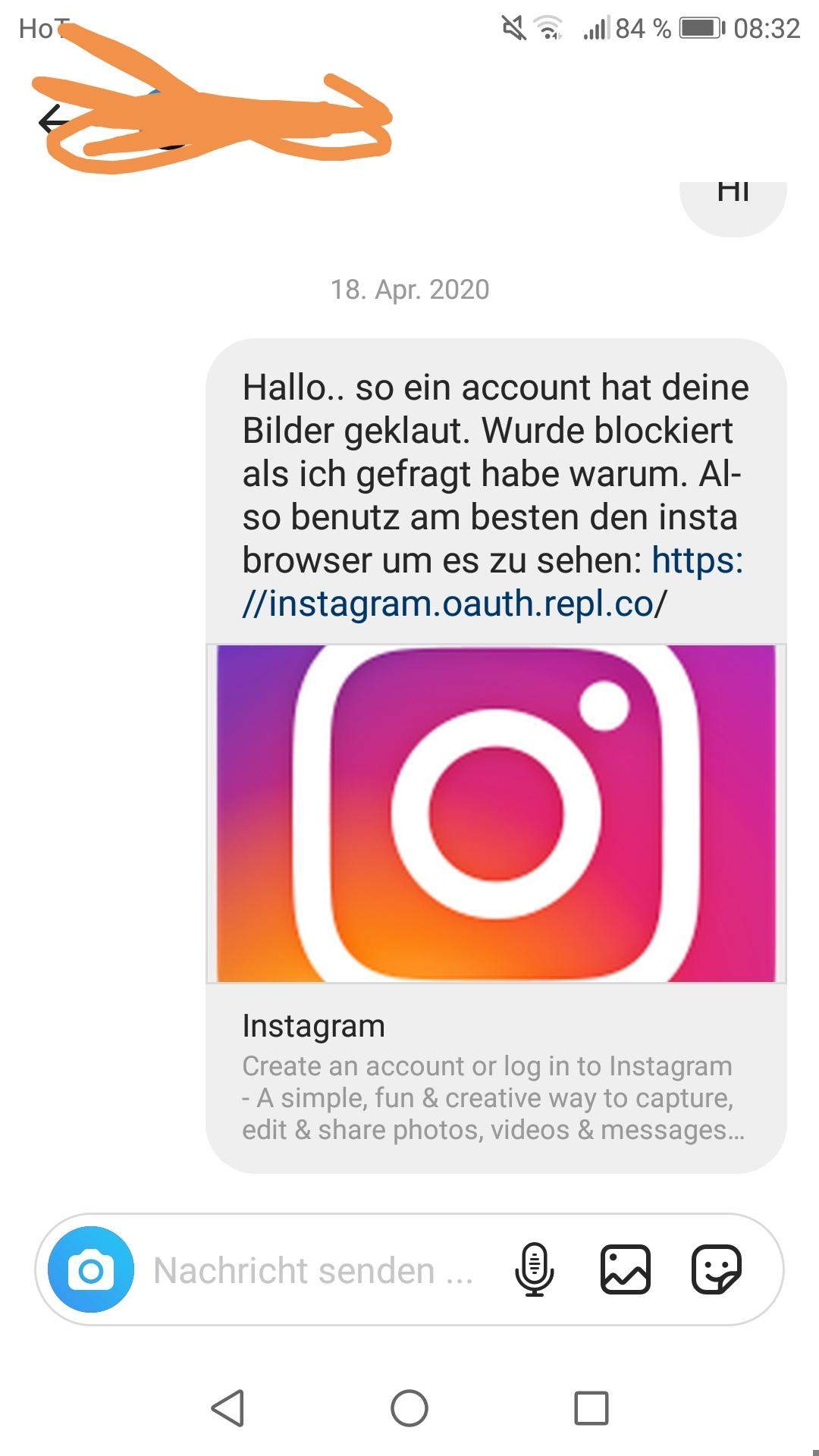 Kann mir jemand sagen, dass ich ihr Instagram gesehen habe?