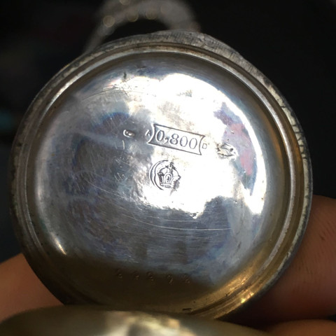 Der Deckel der Rückseite - (Uhr, Silber, Antiquitäten)