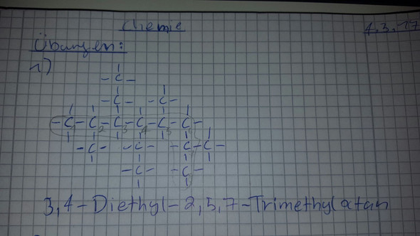 3,4-Diethyl-2,5,7-Trimethyloctan - (Schule, Chemie)