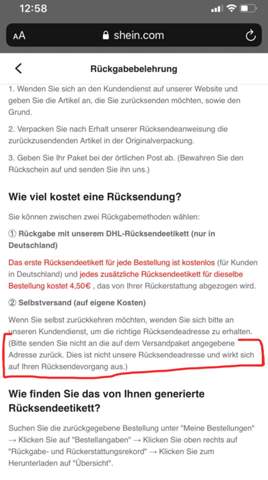 Wohin Shein Retoure Schicken Mode Shein Bestellung Sheinside
