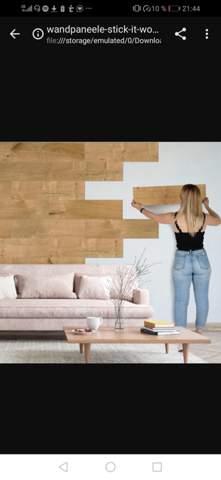 Wohnzimmer Wand komplett abdecken mit Holz Paneele, findet ihr das schön (siehe Bild)?