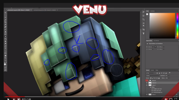 Womit Kann Man In Photoshop Cc 18 Diese Weissen Stiche Bei Dem Minecraft Skin Machen Computer