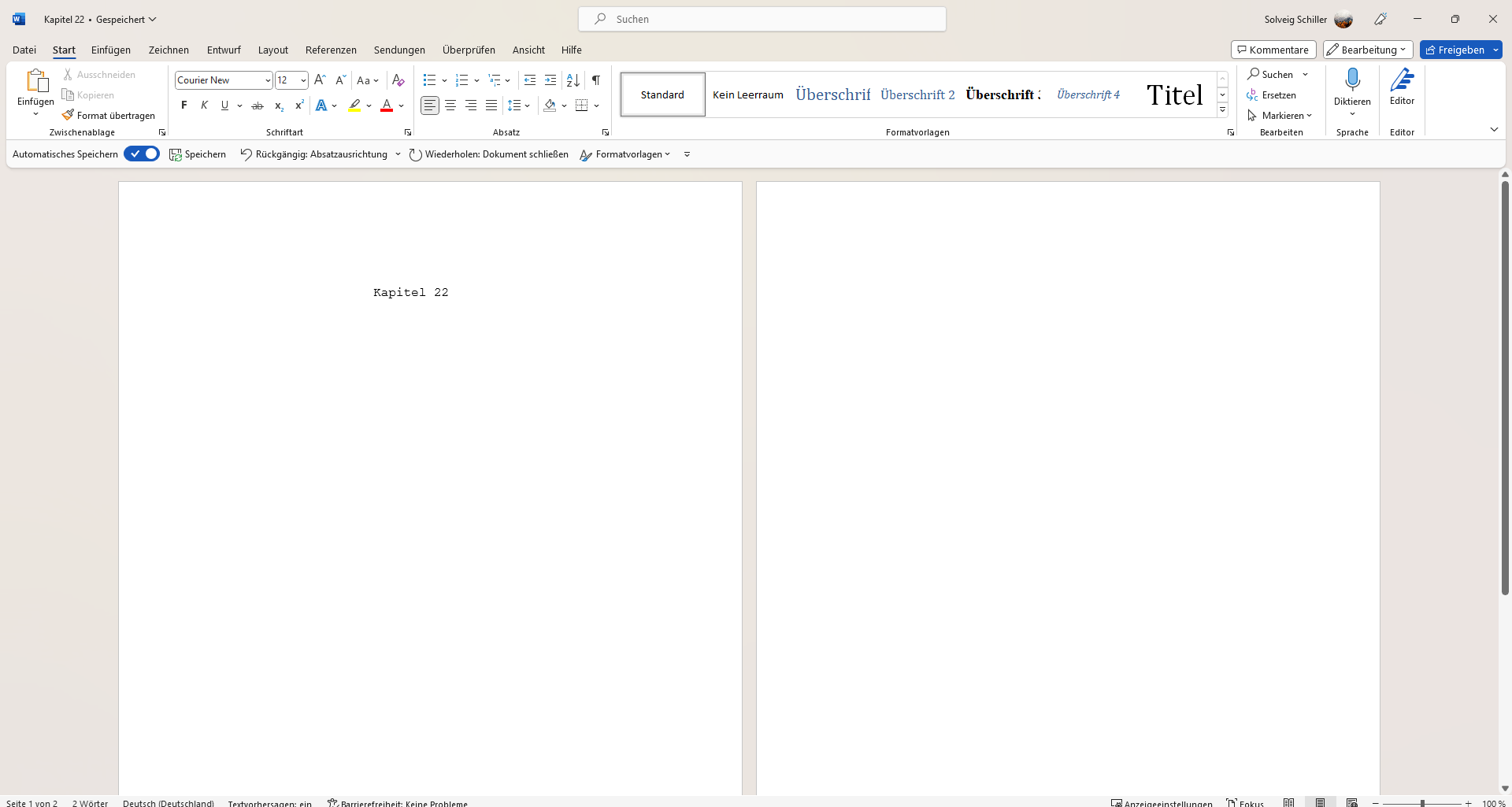 Wos Rid 30 Word: 2 Ansicht Leeraum entfernen? (Computer, Microsoft Word)