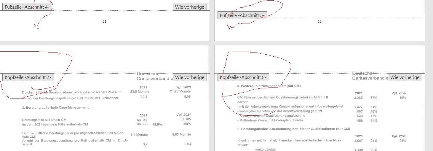 Fußzeilen Abschnitte Ändern: Fußzeile Neuer Abschnitt Word – OLOG
