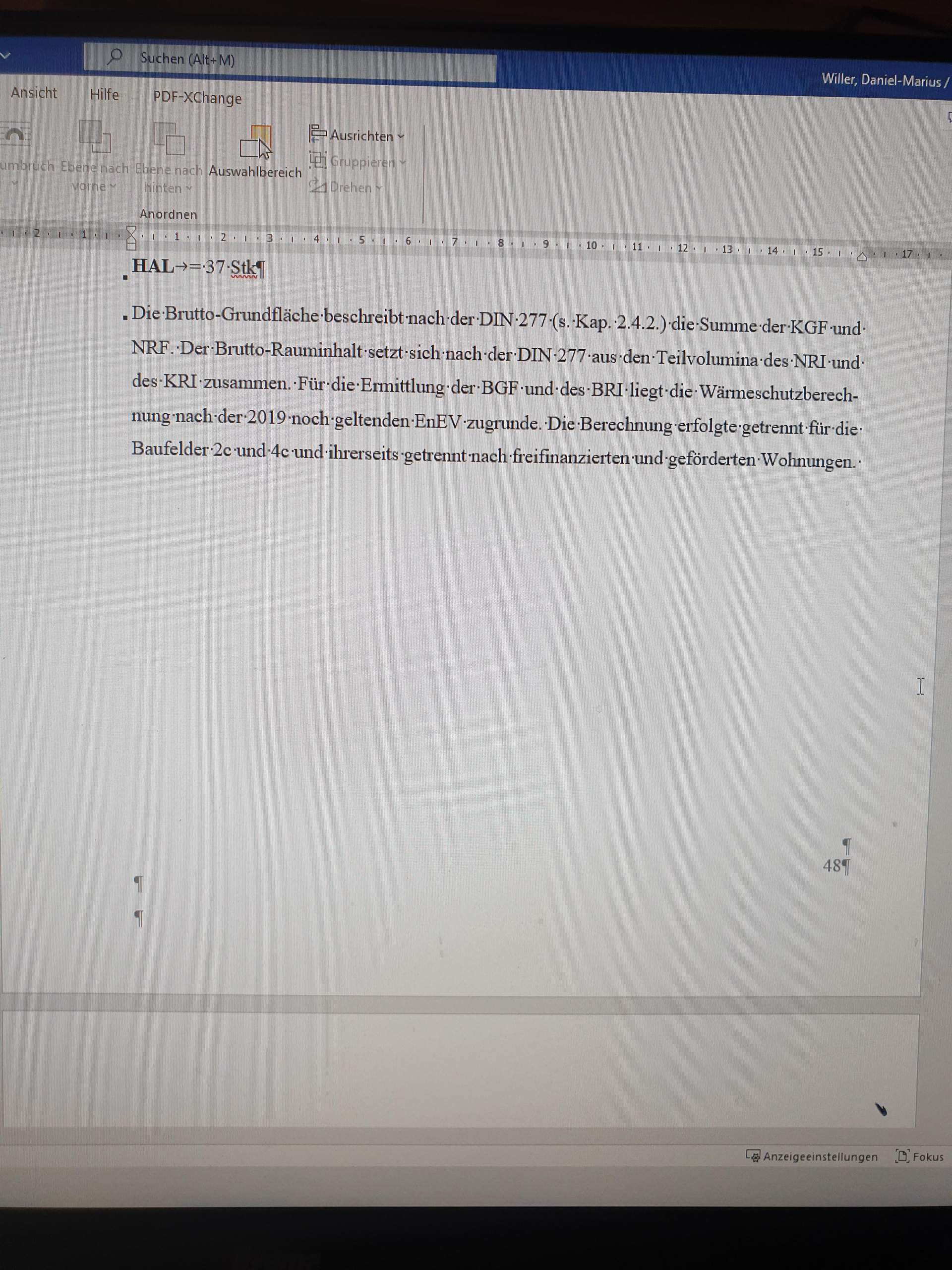 Word halbe Leere Seite entfernen? (Microsoft Word, Absatz, Masterarbeit)