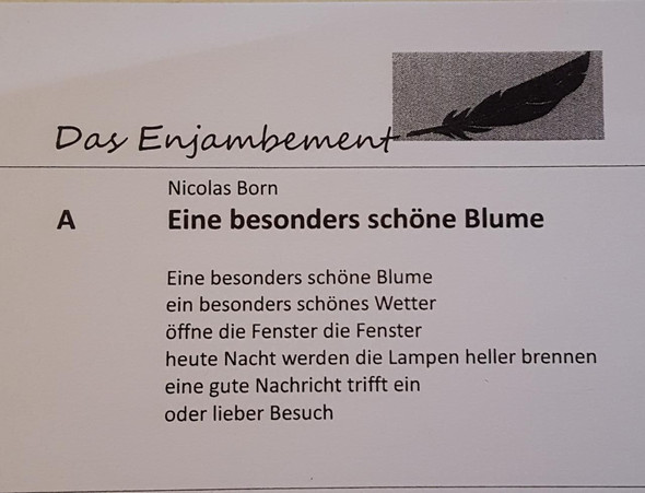 Nicolas Born - Eine besonders schöne Blume - (Schule, Deutsch, Text)