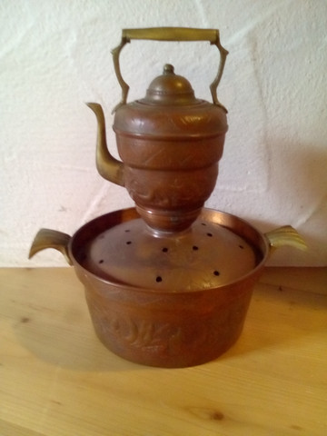 Kupfertopf mit Kanne - (Antiquitäten, Kupfertopf-verwendung)