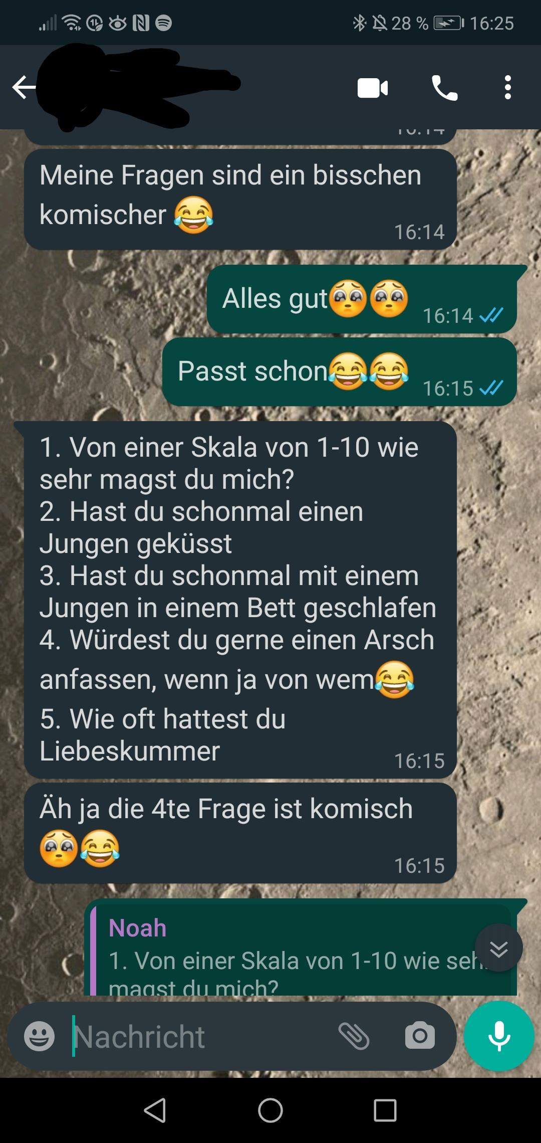 Warum stellt er solche Fragen? (Liebe und Beziehung, Junge)