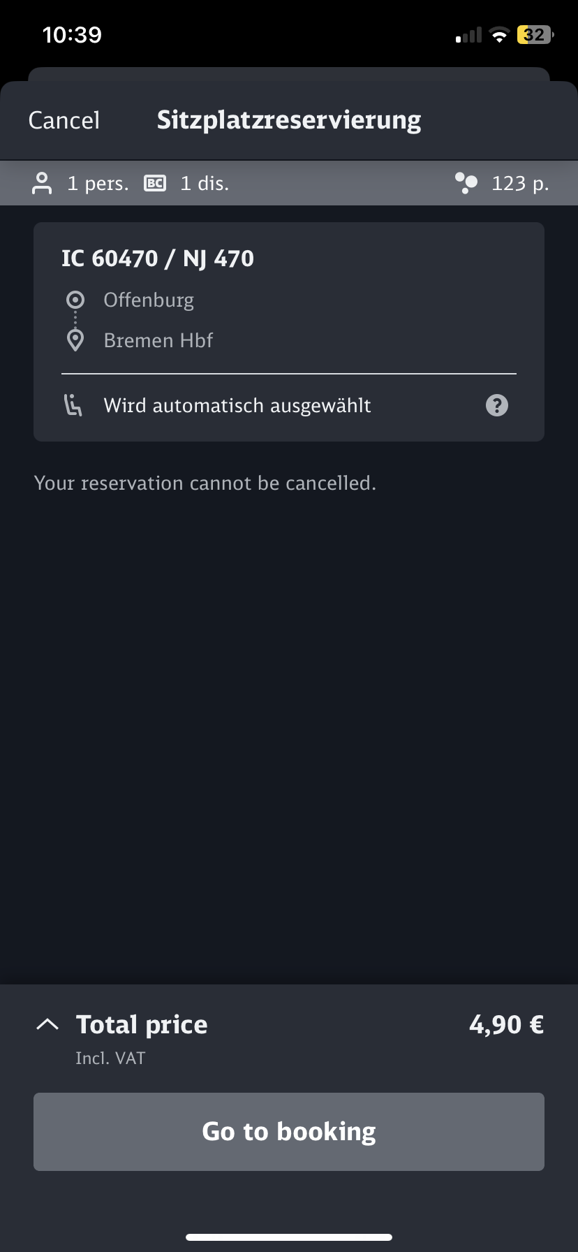Wunschplatzreservierung nicht möglich DB? (Bahn, Ticket, Zug)