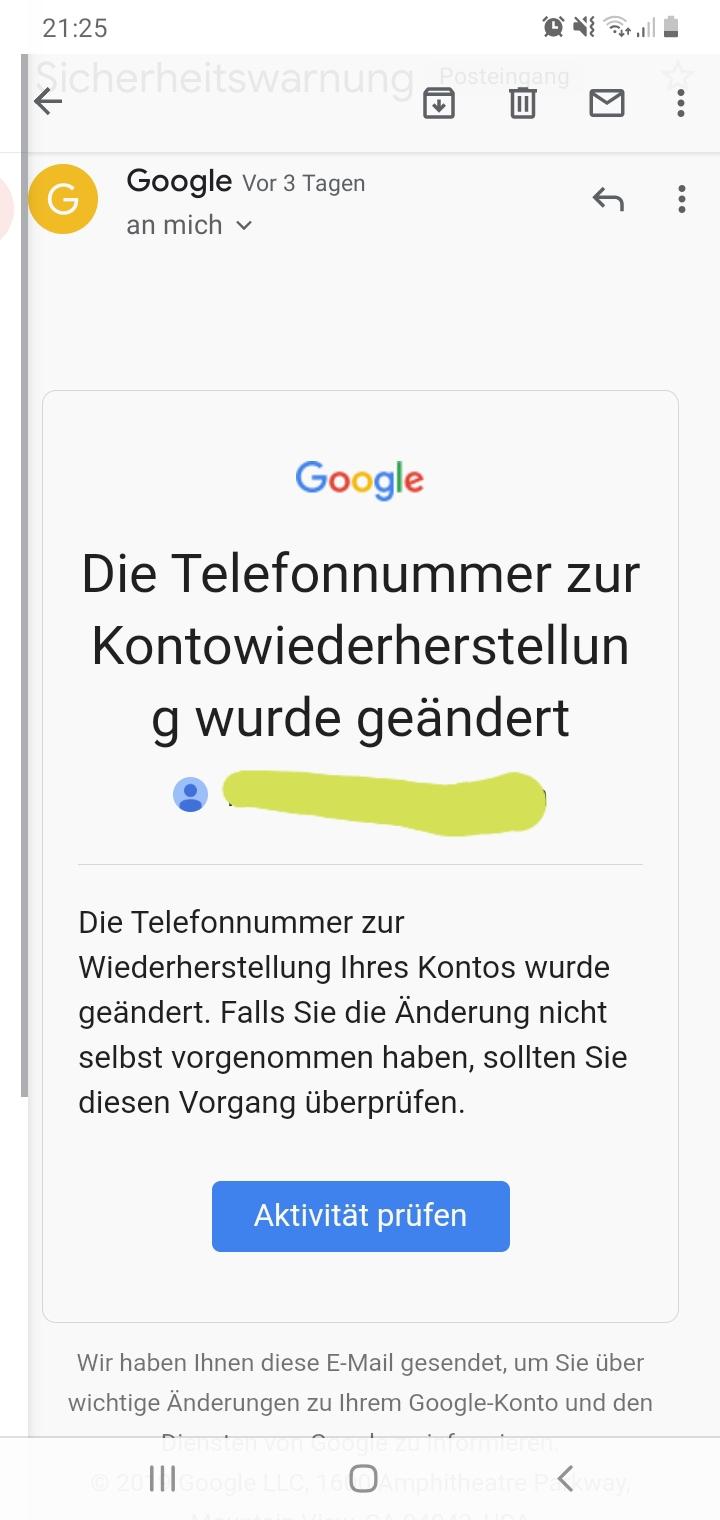 wurde mein google konto gehackt was
