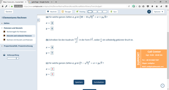 Hier die Fragen a und c - (Schule, Mathematik, Rechnen)