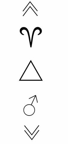 Symbol mit dem Kreis und dem Pfeil - (Freizeit, Symbol, Sternzeichen)