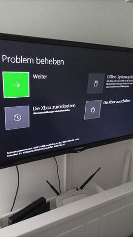 Xbox series S Fehler bildschirm?