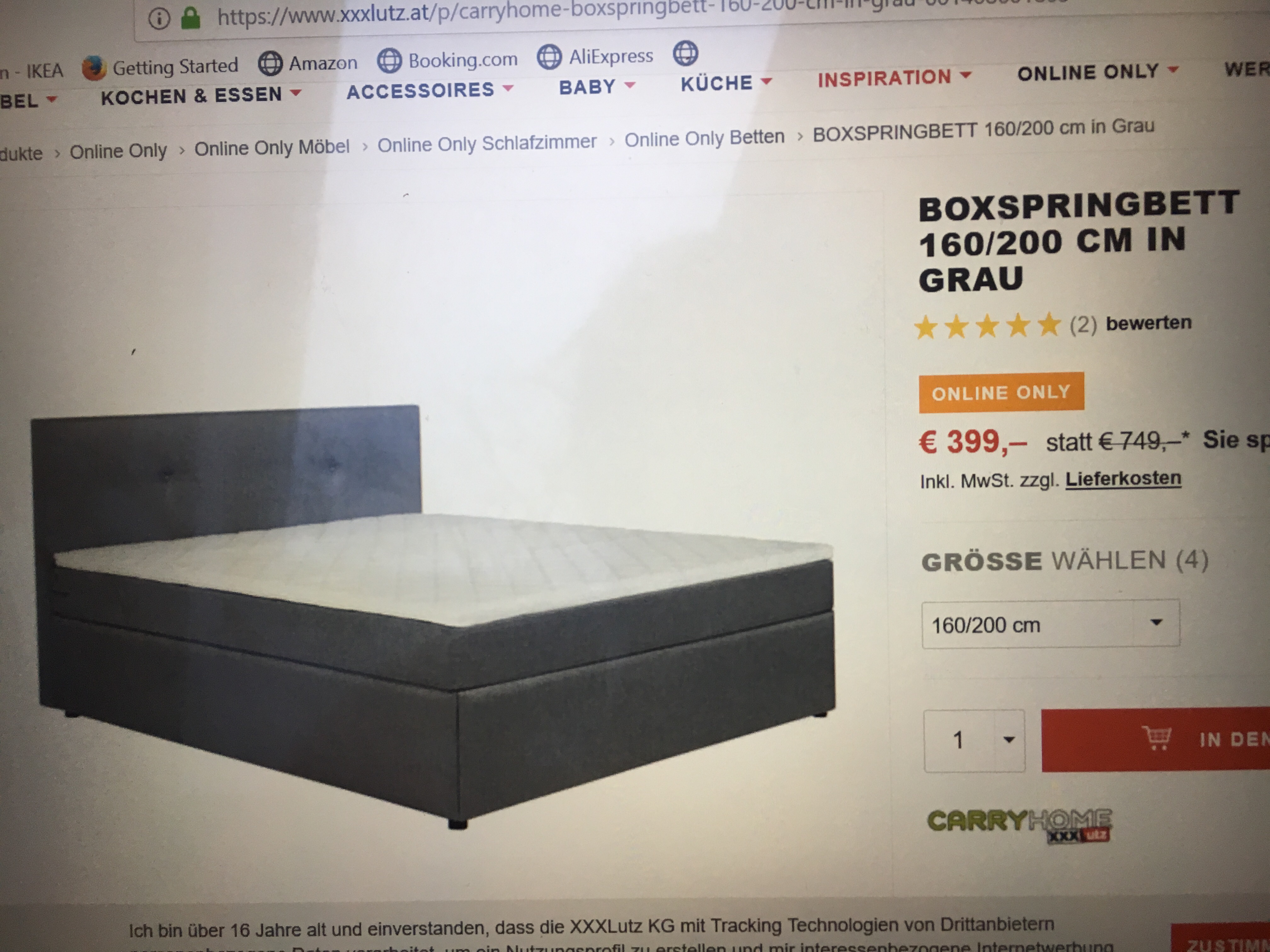 Xxxlutz Boxspringbett Bett