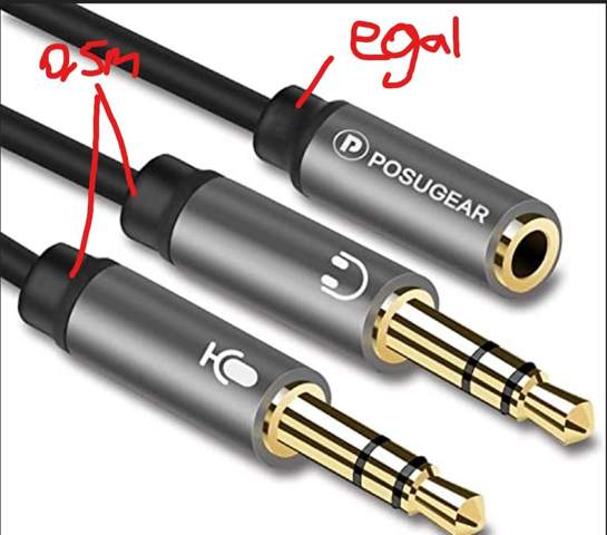 Y Audio Splitter längeres Kabel?