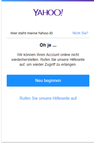 yahoo mail wiederherstellen