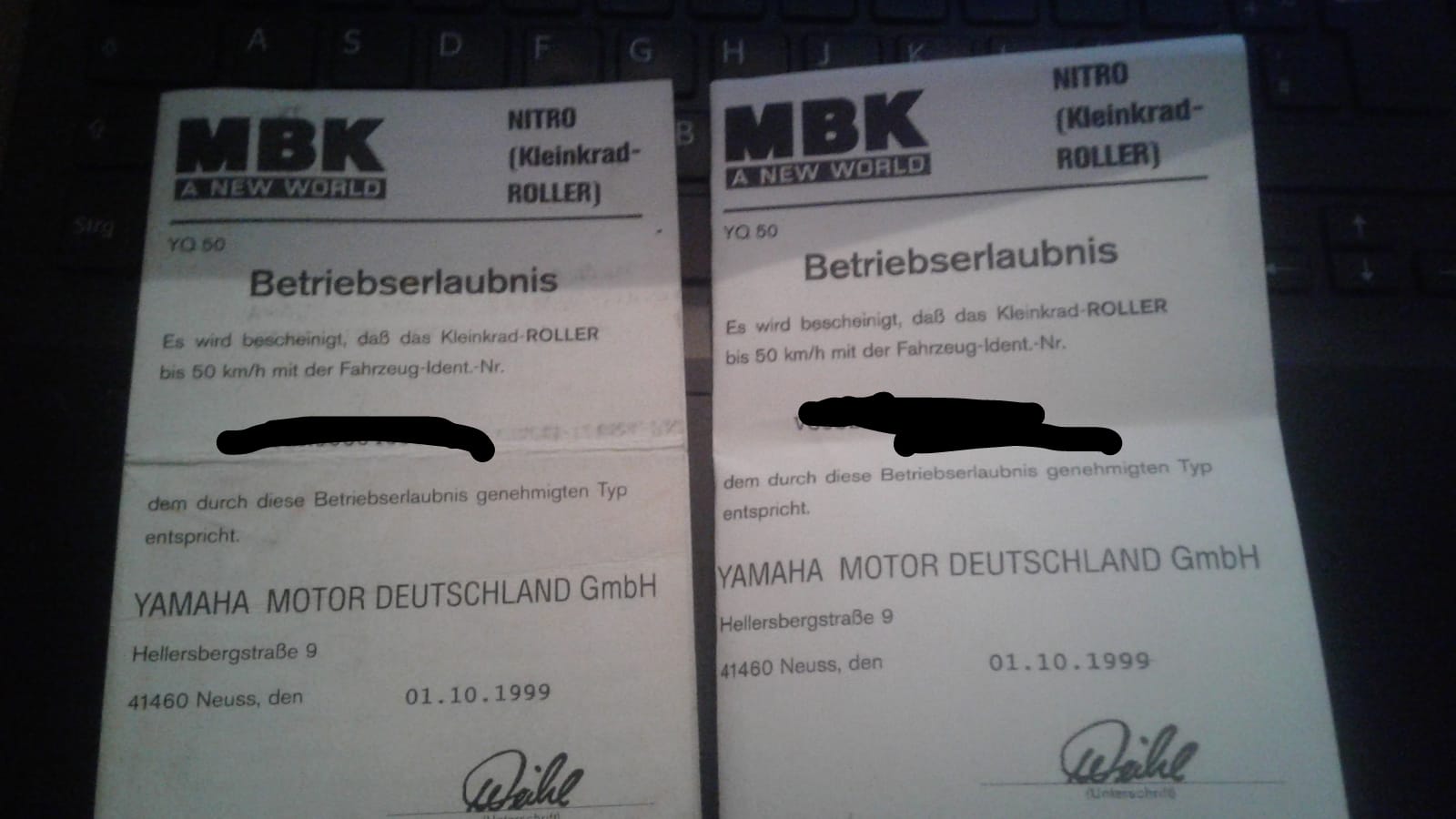 Yamaha Aerox Papiere Technik Technologie Auto Und Motorrad