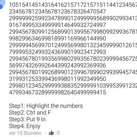 - (Youtube, Nummer, Rätsel)