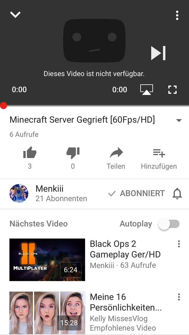 Youtube Video Nicht Verfugbar Handy
