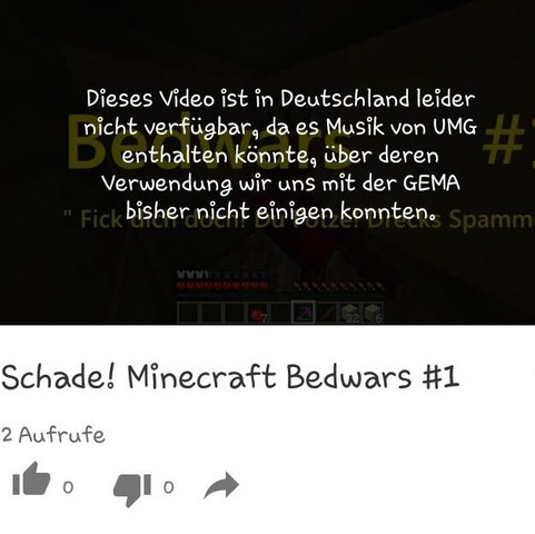 So sieht es auf Youtube aus... - (Youtube, Video Gesperrt, TS Soundbot)