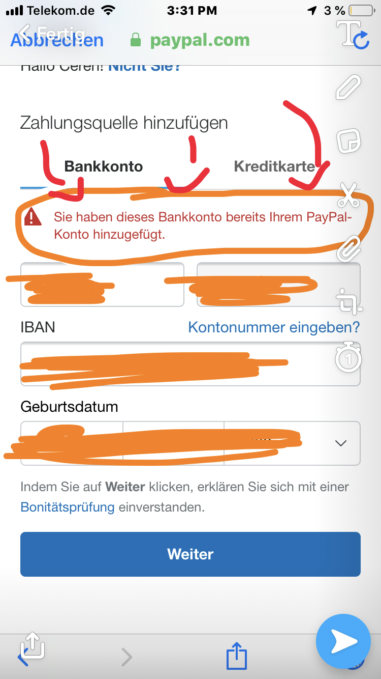 Zahlungsmethode Paypal Apple funktioniert nicht