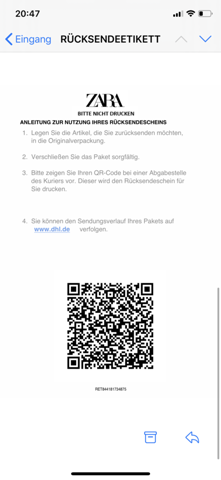 pics Rücksendeformular Post zara etikett rucksendung retouren