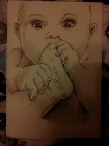Baby - (Zeichnung, Utensilien)